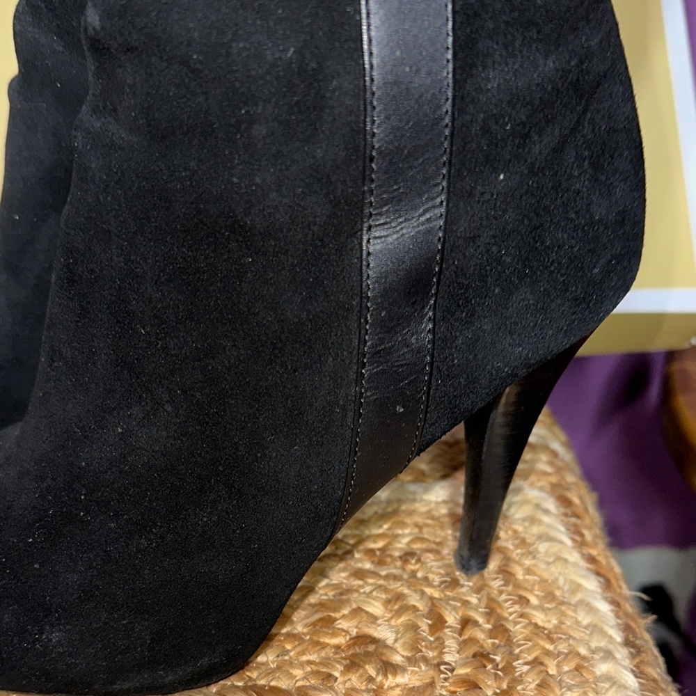 Michael Kors Black Over the Knee Boots with Buckle Detail - Picture 5 of 17
